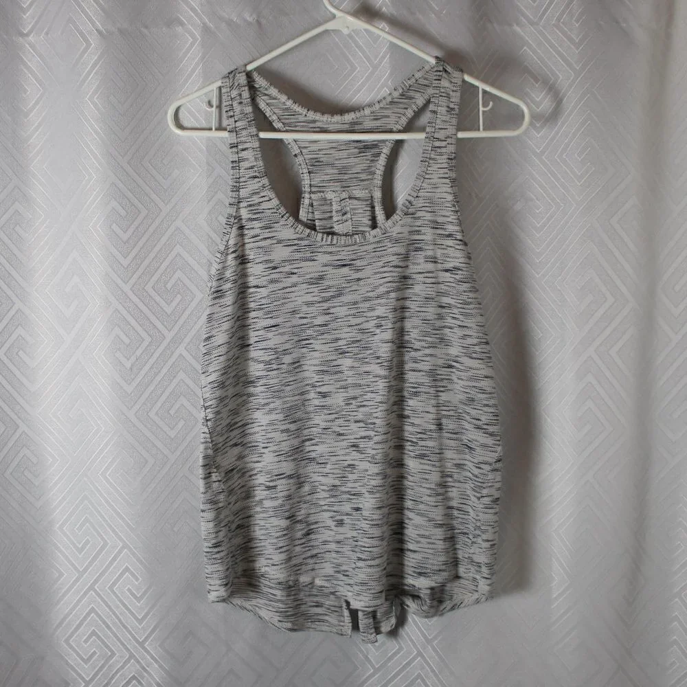 Lululemon Salute the Sun Singlet II Tiger Space Dye Black White